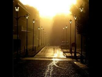 Dark Street With Beam Of Light Wallpaper
