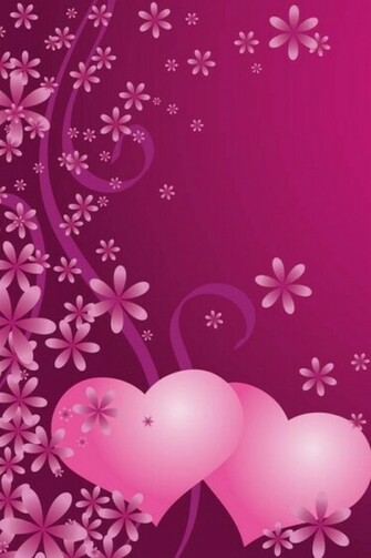 Purple Hearts Wallpaper