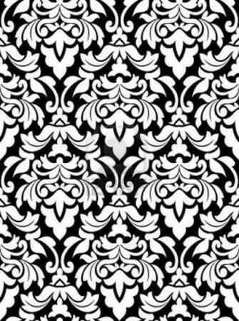Black And White Damask