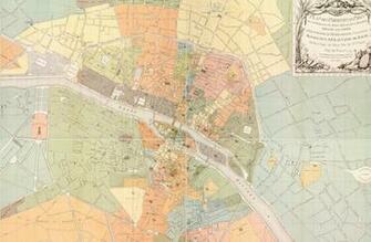 Parishes Of Paris Vintage Map Mural Muralswallpaper Co Uk