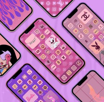 Pink Baddie Aesthetic App Icons Ios Wallpaper