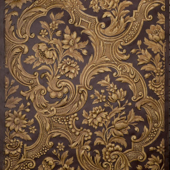 Deeply Embossed Rococo Floral Antique Wallpaper Bolling Company