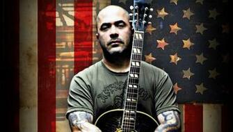 Wallpaper Aaron Lewis Guitar Bald Tattoo Flag