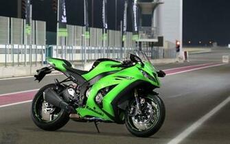 Green Kawasaki Ninja Zx14r On Street