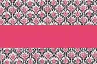 Light Pink And Black Background Invites Damask
