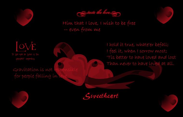 Red Heart Black Background