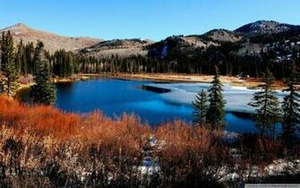 HD Crisp Winter Day On The Lake Wallpaper