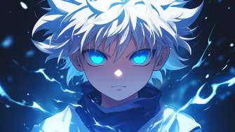 Hxh Killua Dark Blue Desktop Wallpaper Pre