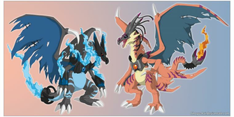 Digimonified Mega Charizard X And Y By Shoyu Rai