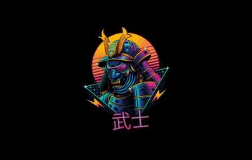 Wallpaper Minimalism Music Style Helmet Background Samurai