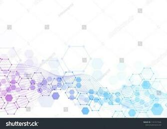Abstract Hexagonal Molecular Structures In Technology Background