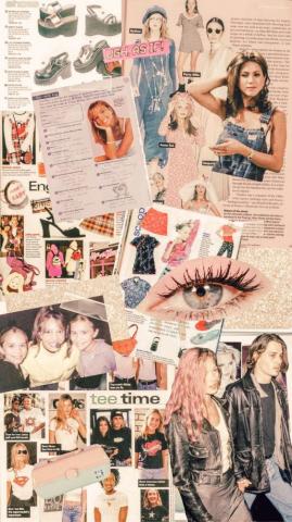 Aesthetic S Retro Collage Wallpaper Top