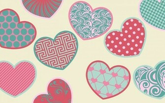 Colorful Hearts Wallpaper