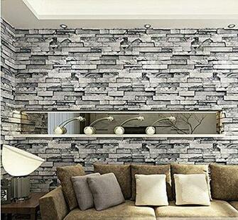 Blooming Wall 3d Faux Cultural Brick Stone Wallpaper Roll For