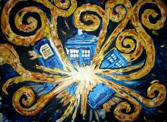 Van Gogh Tardis Wallpaper