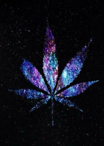 Purple Weed Leaf Wallpaper