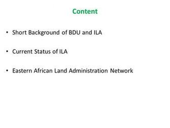 Bahir Dar University Bdu Institute Of Land Administration Ila
