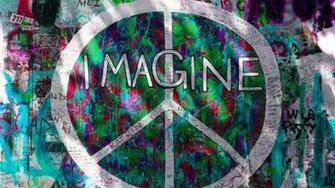 Graffiti Imagine Peace Sign Wallpaper