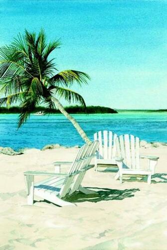 Adirondack Chairs On Beach