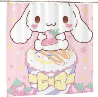 Amazon Christmas Cinnamoroll Shower Curtain Cartoon Bathroom