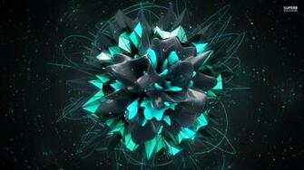 Black And Turquoise Paint Splash Desktop Wallpaper