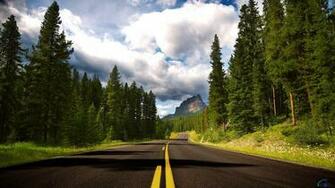Desktop Wallpaper Road To Castle Mountain Banff National Park