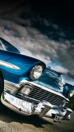 Classic Car Blue Wallpaper iPhone