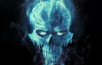 Fantasy Art Skull Cold Ice Icicles Black Background Wallpaper
