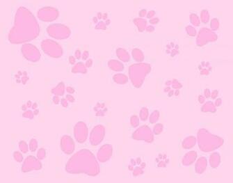 Pink Dog Paw Background