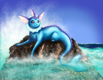 Vaporeon By Wolfeiz