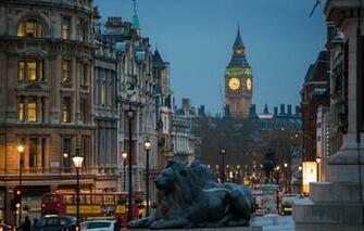 Wallpaper London Street Night City