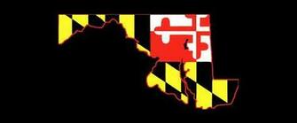 Black Background With The Maryland Flag Painted In Center Red