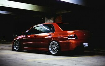 Orange Mitsubishi Lancer Evo Ix HD Wallpaper