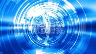 Blue Techno Background Wallpaper HD