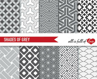 Graphics Japanese Paper Pack Shades Of Grey Patterns O Png