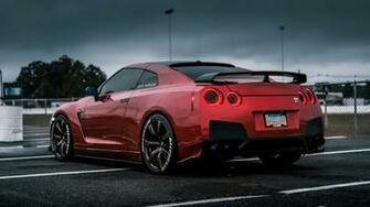 Red Nissan Gtr In Of 4k UHD Car Wallpaper