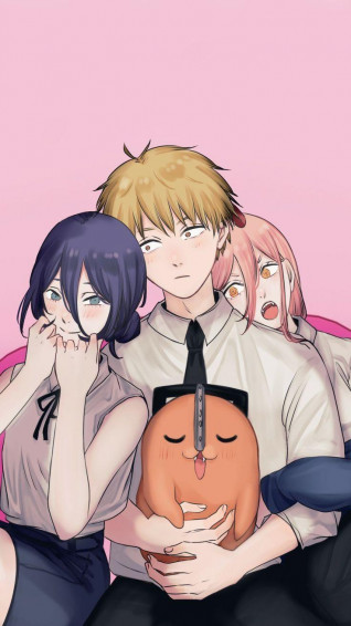 Chainsaw Man Phone Wallpaper Denji Power Reze