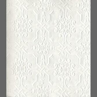 Embossed Wallpaper Over A Brick Or Cement Block Wall