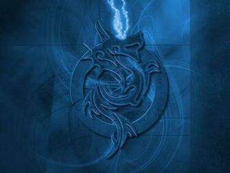 Blue Tribal Wallpaper