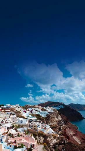 Ma62 Santorini Sunny Day Greece Sea Nature In Background