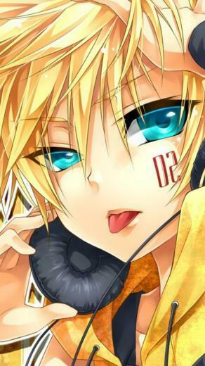 Wallpaper Anime Girl Blond Tongue Headphones