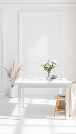White Table Wallpaper