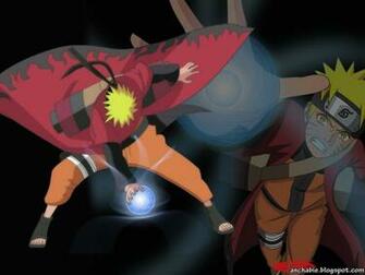 Uzumaki Naruto With Rasengan Used Sage Mode Kage