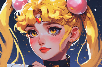 Usagi Tsukino Realistic Cute Colorful Oil Painting Ai Art HD By