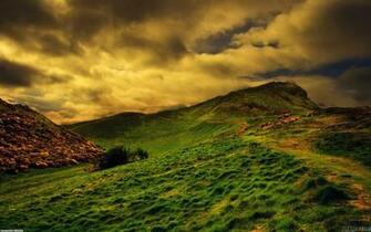 Green Hills Of Scotland Wallpaper Open Walls