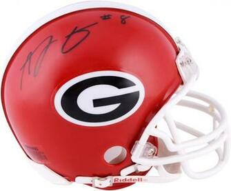 Georgia Bulldogs Helmet A J Green Autographed