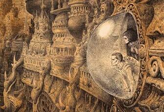 Large Illustration Art Painting Wallpaper Moebius Jean Giraud Gir