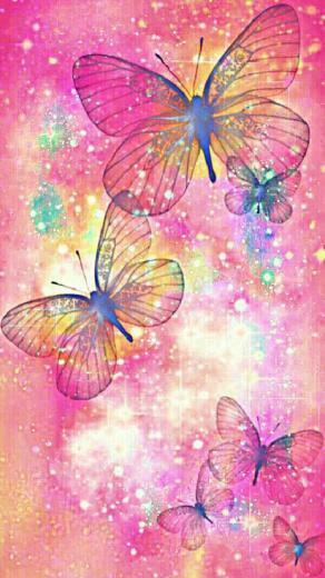 Colourful Butterfly Bugs In Wallpaper