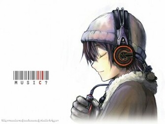 Anime Guy Male Listening Headset HD Wallpaper Desktop Pc A55