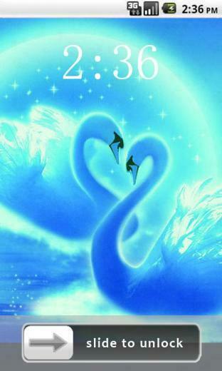 Swan Lock Screen Wallpaper Screenshot